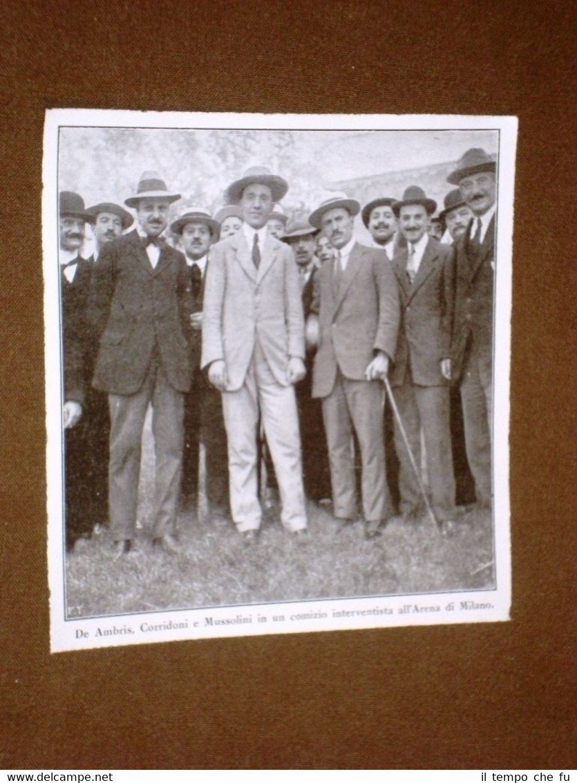 WW1 Prima guerra Mondiale 1914-1918 Milano - De Ambris, Corridoni …