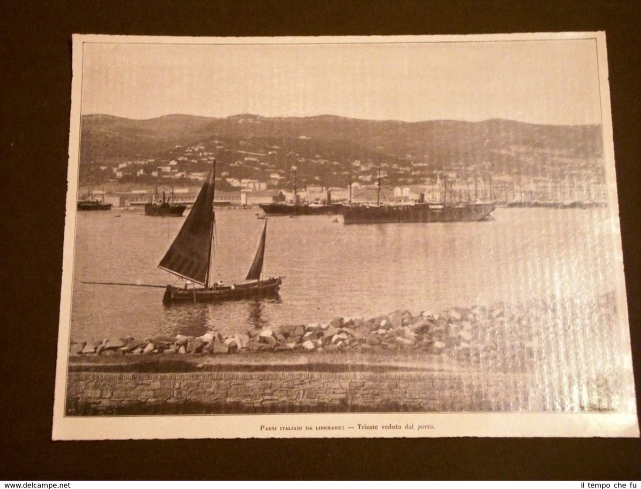 WW1 Prima guerra mondiale 1914-1918 Paesi da liberare Trieste veduta …
