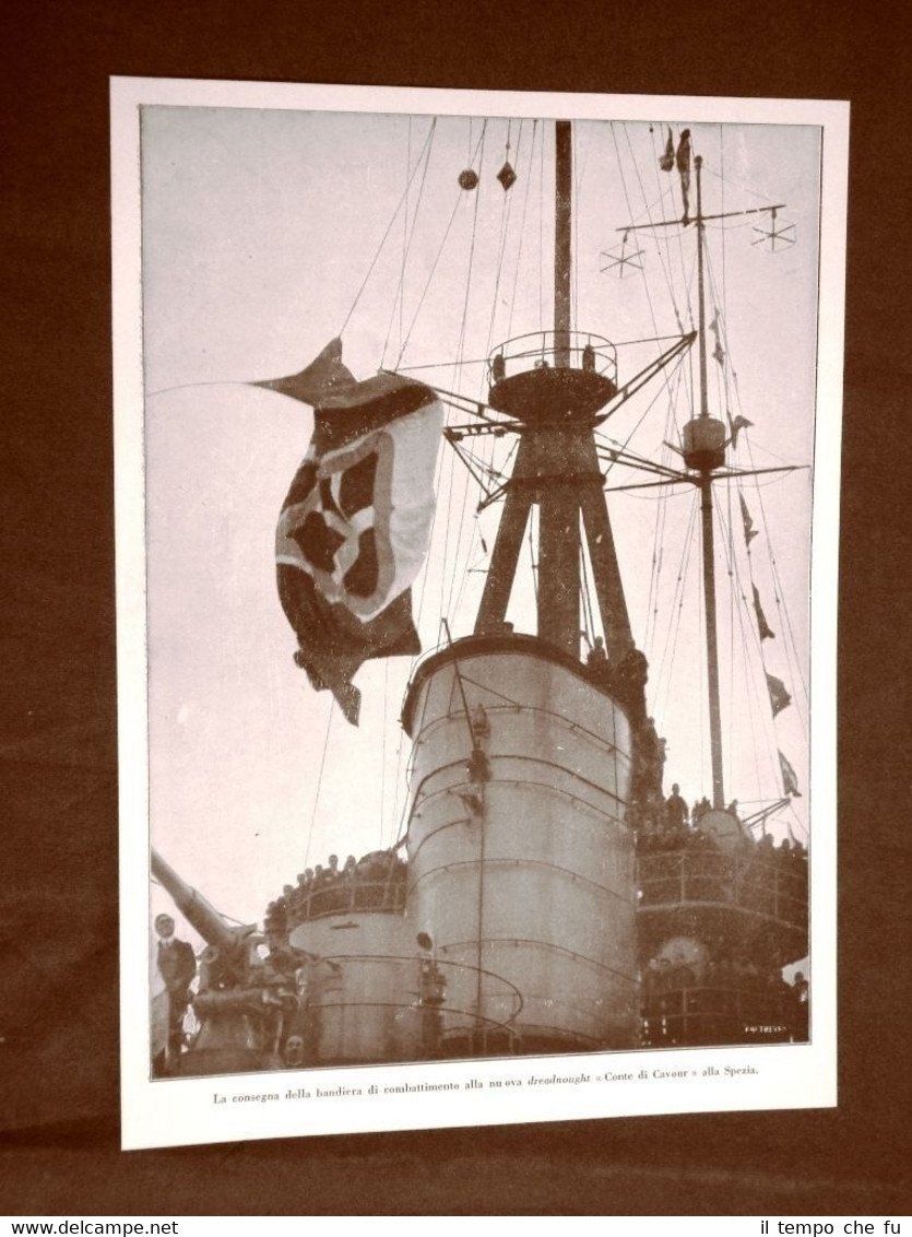 WW1 Prima guerra mondiale 1914-1918 Spezia bandiera Cavour Giovani esploratori