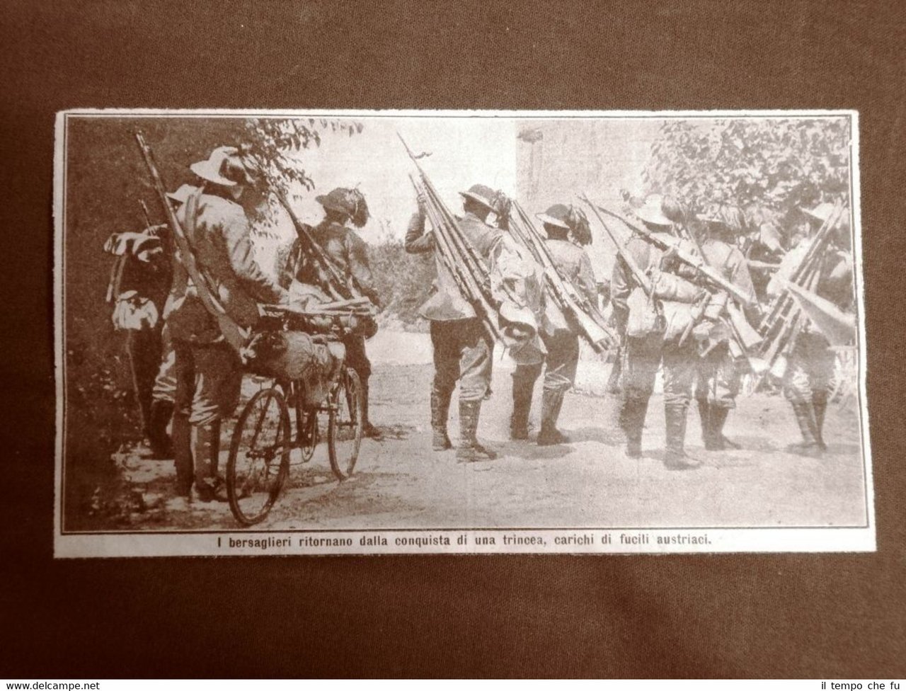 WW1 Prima Guerra Mondiale Bersaglieri carichi di fucili d'Austria nel … | Immagine principale