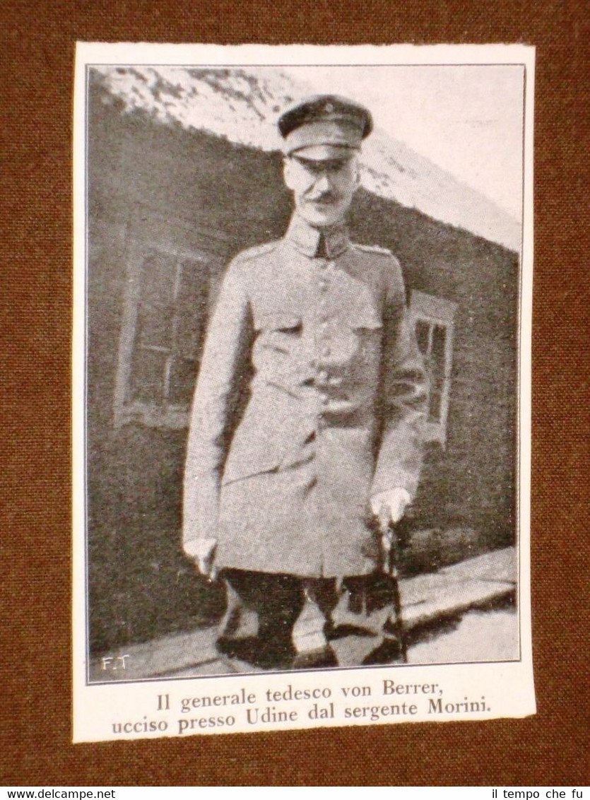 WW1 Prima guerra mondiale Generale di Germania Von Berrer ucciso …
