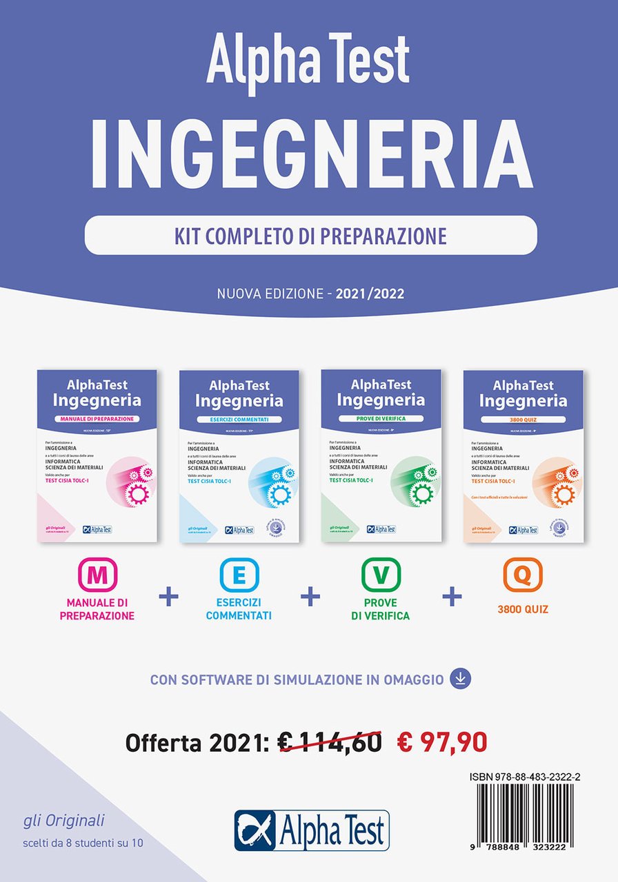 Alpha Test plus. Ingegneria. Kit completo di preparazione. Nuova ediz. …