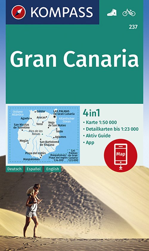 Carta escursionistica n. 237. Gran Canaria 1:50.000. Ediz. italiana, tedesca …