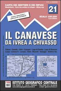 Carta n. 21 Il Canavese 1:50.000. Carta dei sentieri e … | Immagine principale