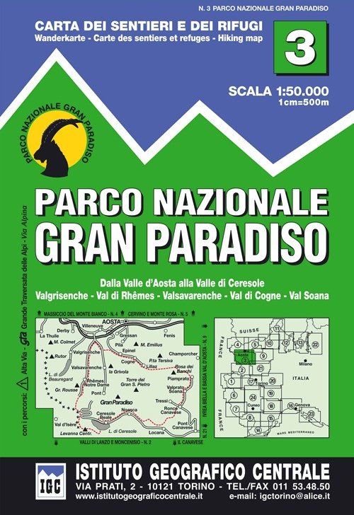 Carta n. 3 Parco nazionale Gran Paradiso. Carta dei sentieri …