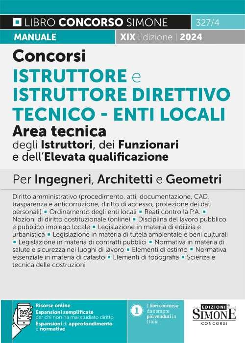 Concorsi istruttore e istruttore direttivo tecnico. Enti locali area tecnica …