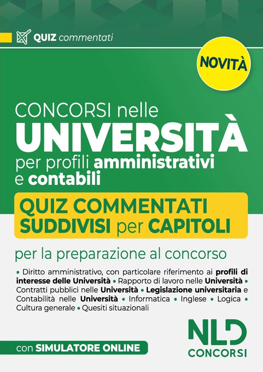 Concorsi nelle università per profili amministrativi e contabili. Quiz commentati … | Immagine principale
