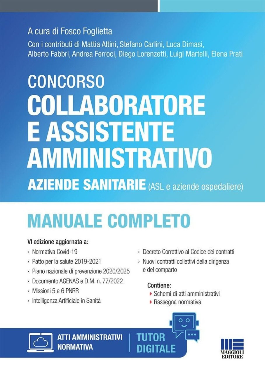 Concorso collaboratore e assistente amministrativo Aziende sanitarie (ASL e aziende …