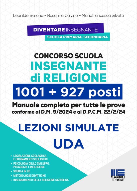 Concorso scuola insegnante di religione. 6428 posti. Manuale completo per …