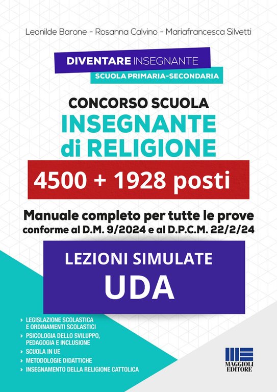 Concorso scuola insegnante di religione. 6428 posti. Manuale completo per …