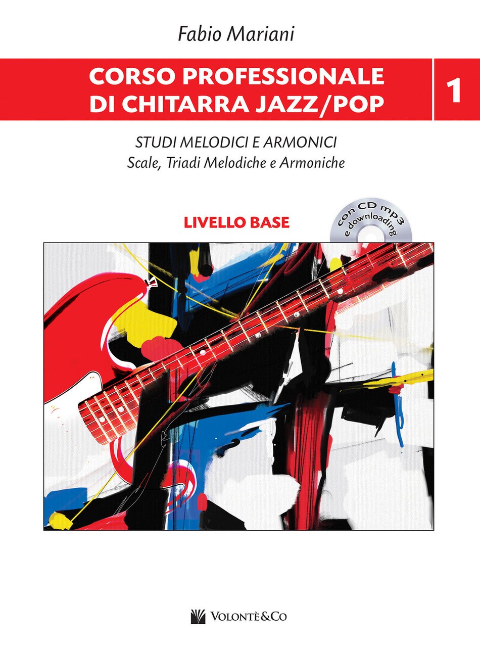 Corso professionale di chitarra jazz/pop. Studi melodici e armonici scale, …