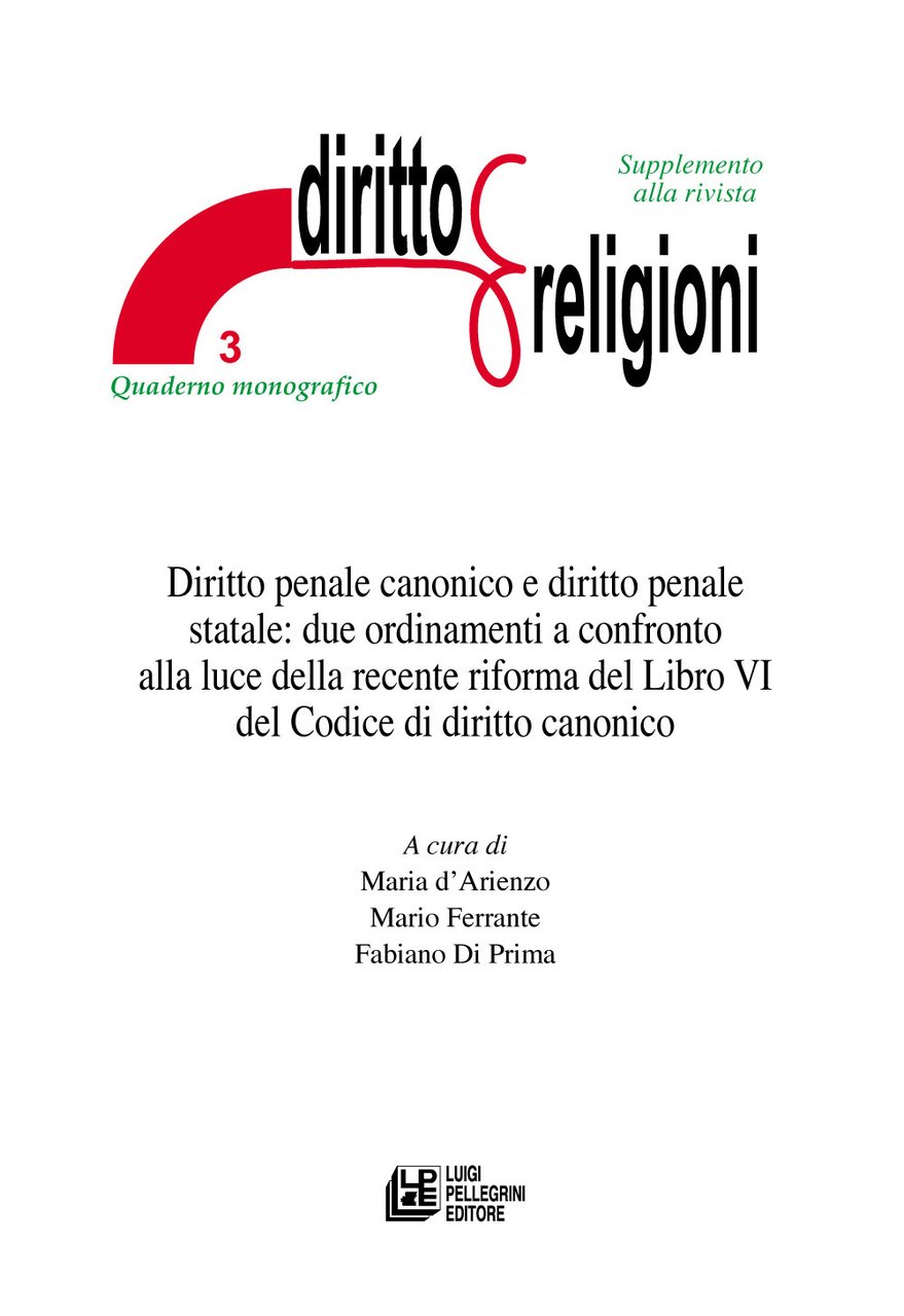 Diritto penale canonico e diritto penale statale: due ordinamenti a …