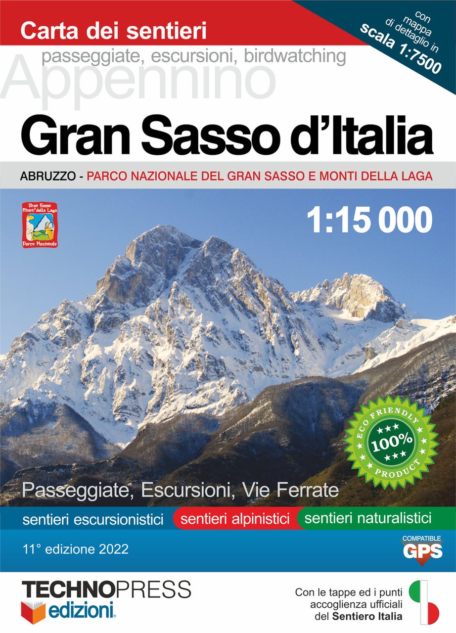 Gran Sasso d'Italia. Carta dei sentieri 1:15.000 | Immagine principale
