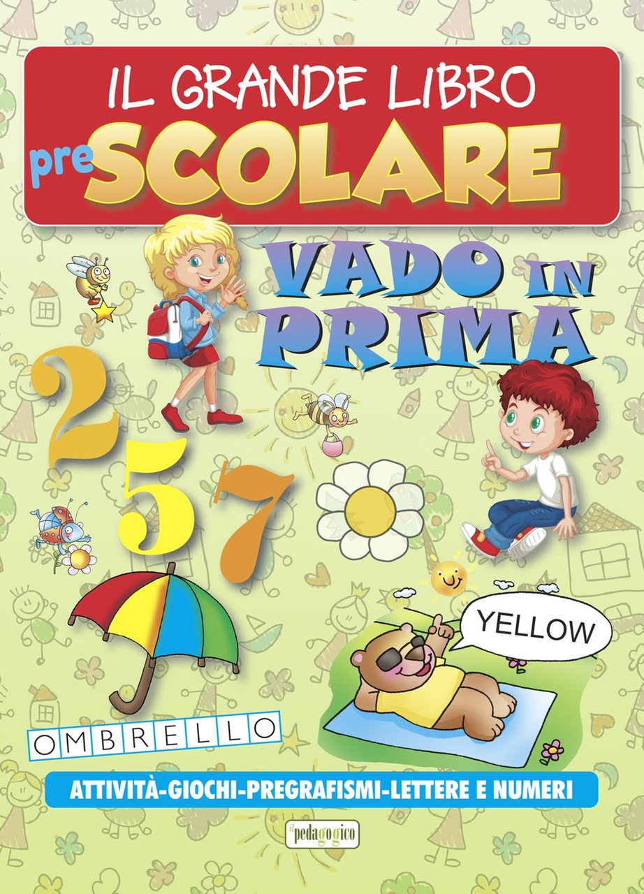 Il grande libro prescolare. Vado in prima. Attività, giochi, pregrafismi, … | Immagine principale