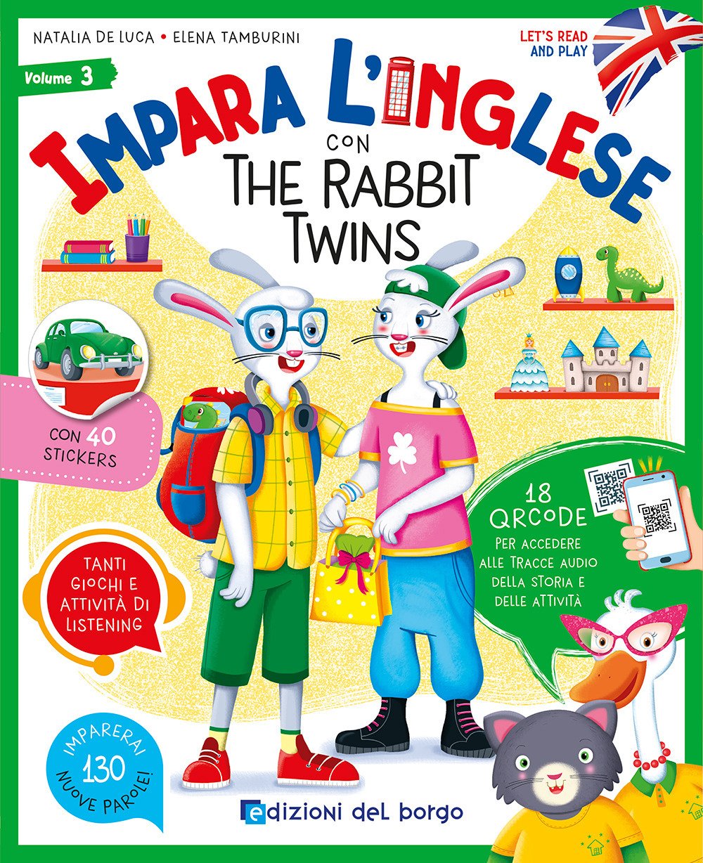 Impara l'inglese con the Rabbit Twins. Let's read and play. … | Immagine principale