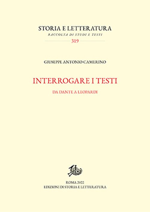 Interrogare i testi. Da Dante a Leopardi | Immagine principale