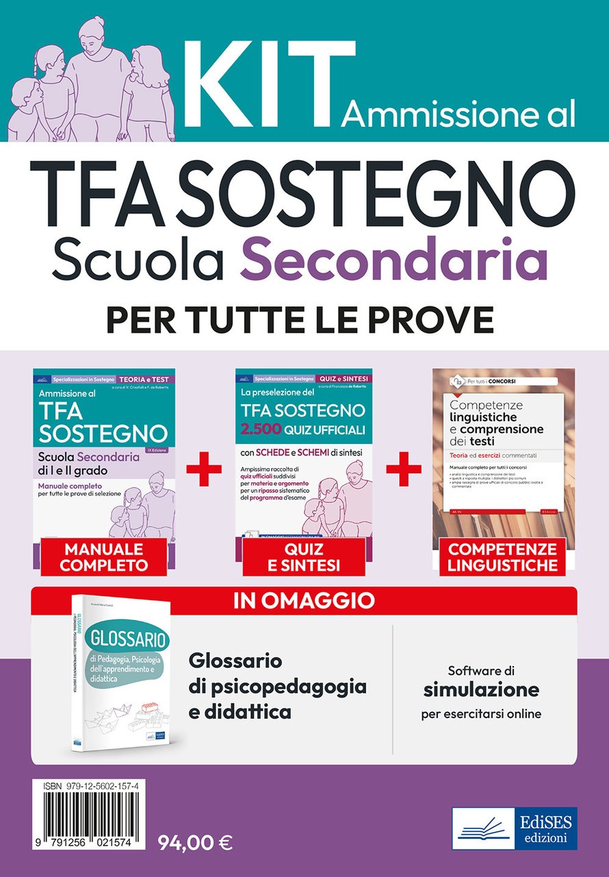 Kit base specializzazione sostegno didattico scuola secondaria. Eserciziari + Manuale … | Immagine principale