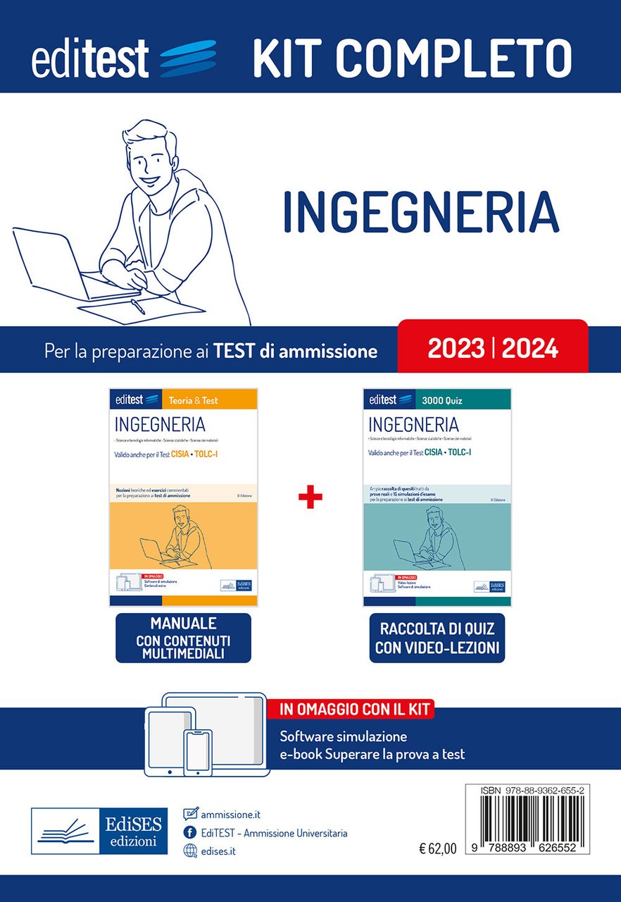 Kit completo test ammissione Ingegneria. Con ebook: Superare la prova …