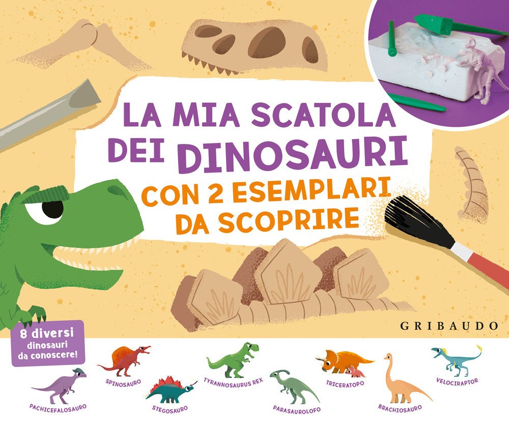 La mia scatola dei dinosauri con 2 esemplari da scoprire. …