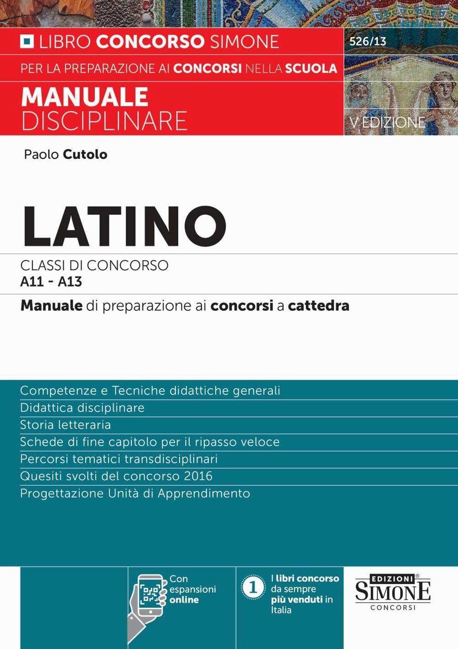 Latino Classi di concorso A11-A13. Manuale di preparazione ai concorsi … | Immagine principale