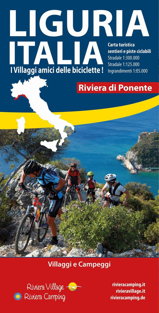 Liguria Italia riviera di Ponente. Carta turistica, sentieri e piste … | Immagine principale