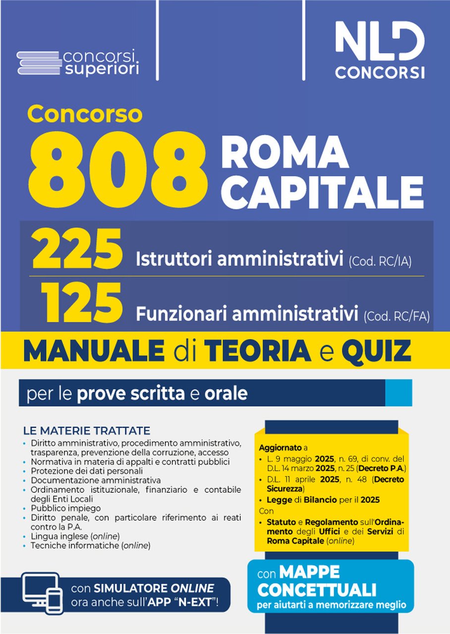 Manuale concorso 808 Roma Capitale per i profili da 225 …