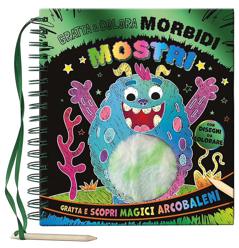 Morbidi mostri. Gratta e colora. Con matita di legno | Immagine principale