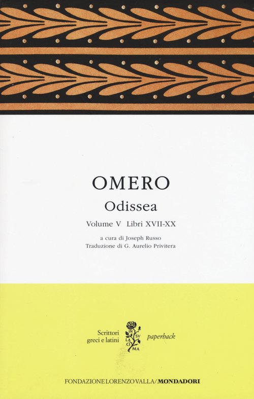 Odissea. Testo greco a fronte. Vol. 5: Libri XVII-XX | Immagine principale