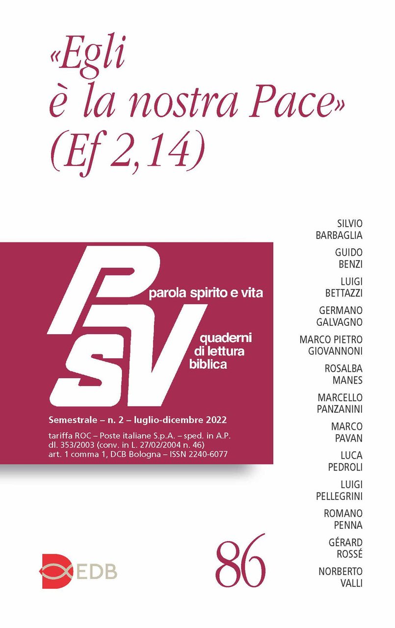 Parola spirito e vita. Quaderni di lettura biblica (2022). Vol. … | Immagine principale