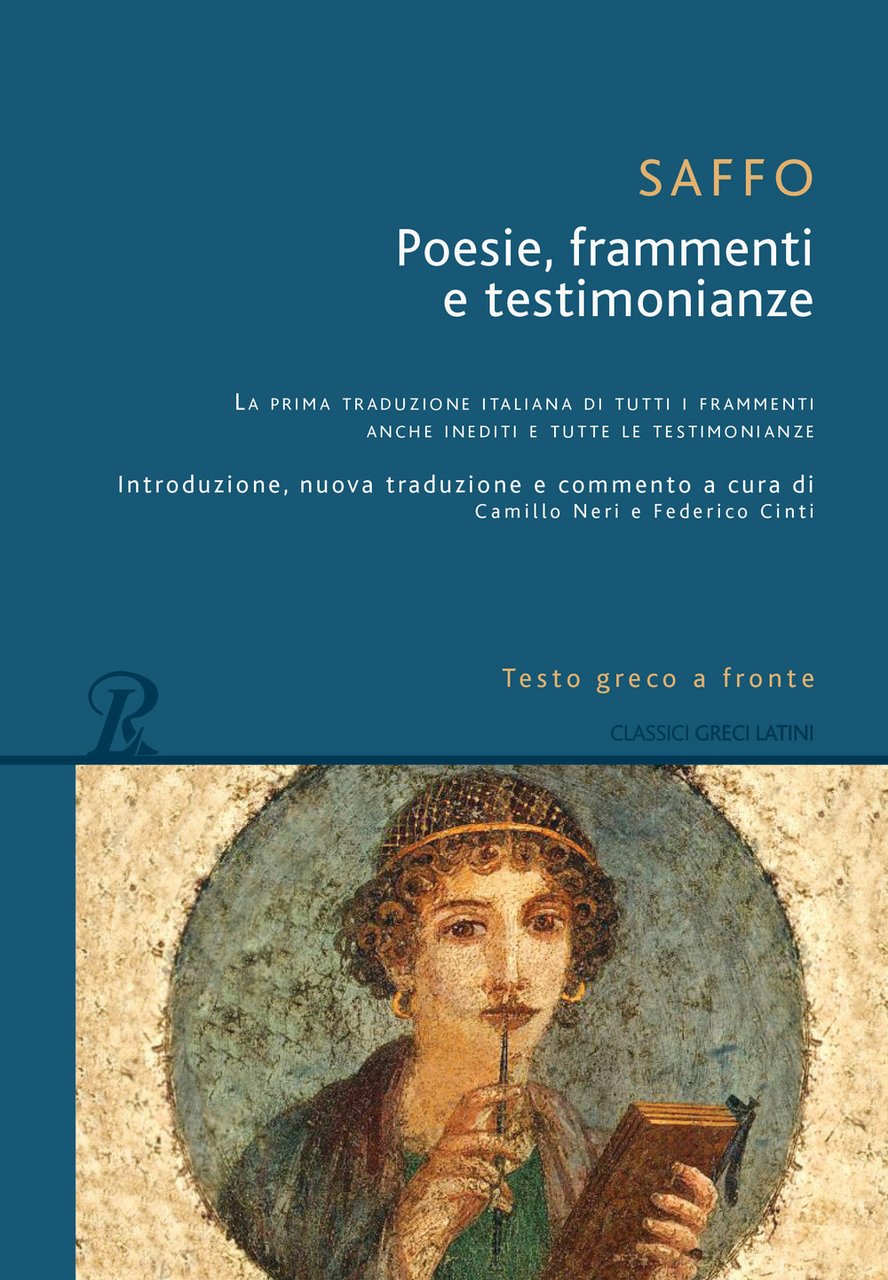 Poesie, frammenti e testimonianze. Testo greco a fronte | Immagine principale