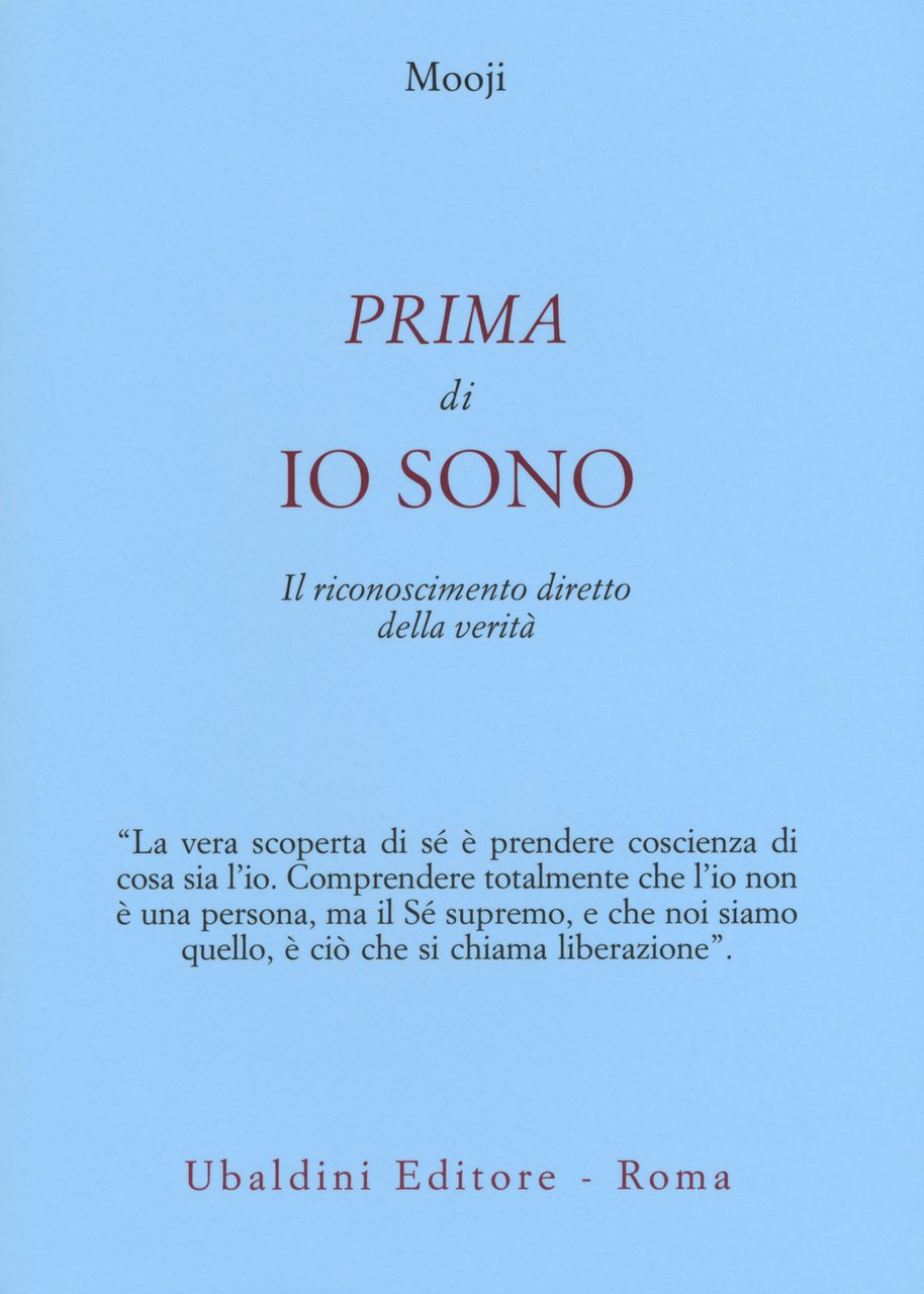 Prima di io sono. Il riconoscimento diretto della verità | Immagine principale