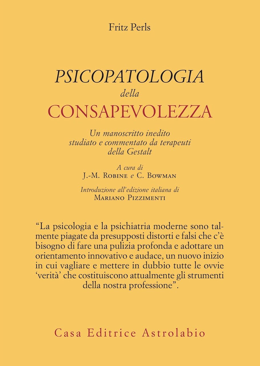 Psicopatologia della consapevolezza. Un manoscritto inedito studiato e commentato da …