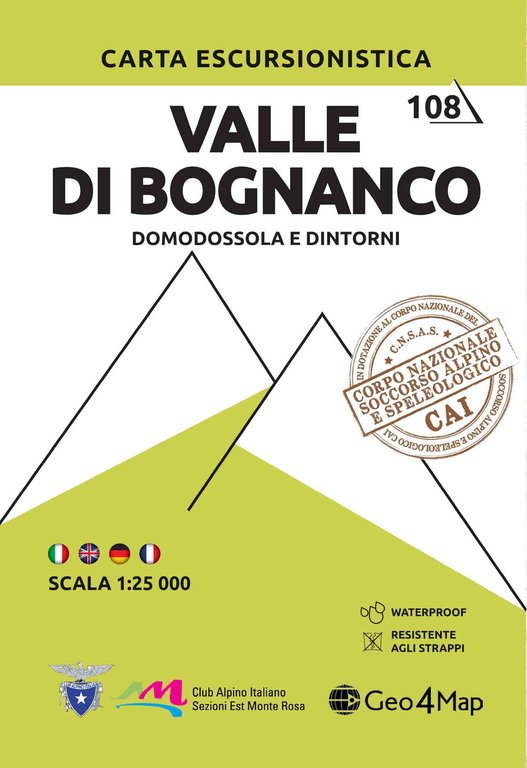 Valle di Bognanco. Domodossola e dintorni. Carta escursionistica 1:25.000 | Immagine Gallery 2