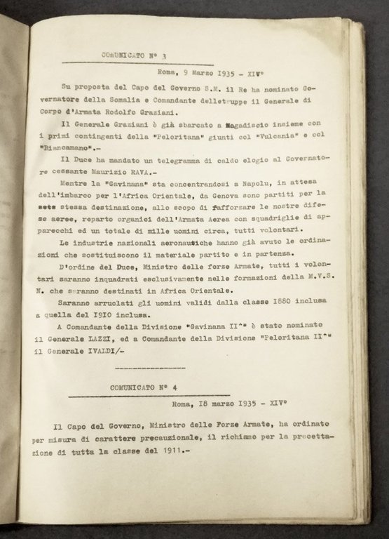 A.O.I. Guerra di Etiopia. Bollettini dell'impresa coloniale italiana in Africa …