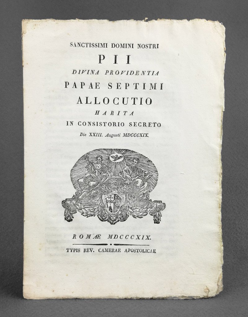 Allocuzione pronunciata da Pio VII nel concistoro segreto del 23 …