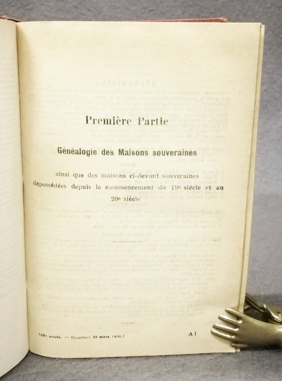 Almanach de Gotha. Annuaire genealogique diplomatique et statistique 1926