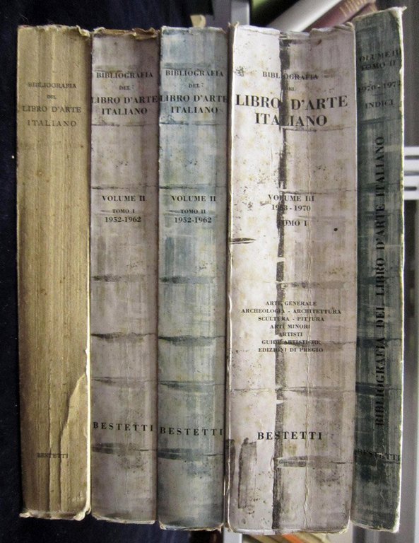 Bibliografia del libro d'arte italiano. Volume I: 1940-1952; volume II: …