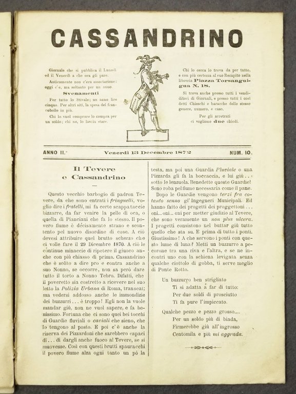 Cassandrino. Anno II, nn. 1-15. Seconda annata completa.