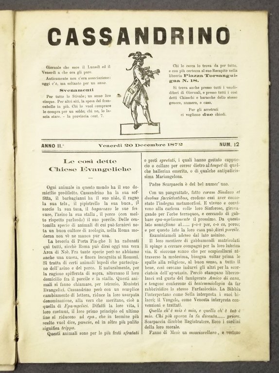 Cassandrino. Anno II, nn. 1-15. Seconda annata completa.