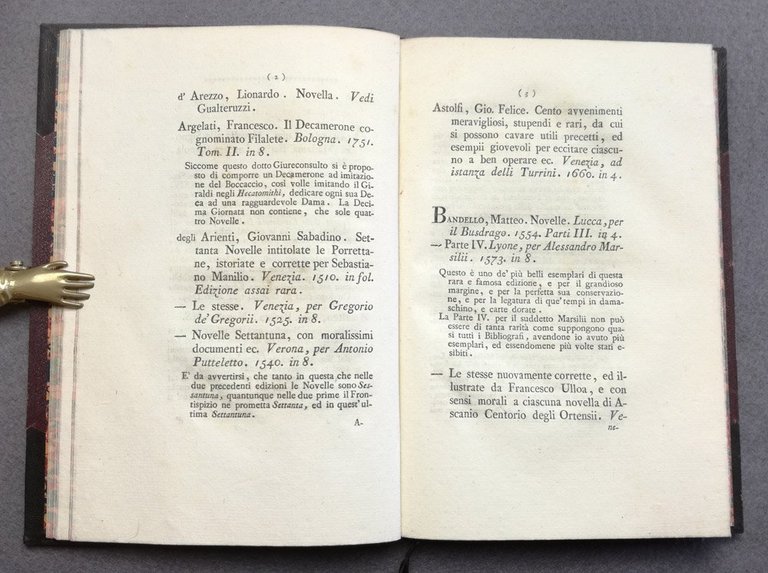 Catalogo de' novellieri italiani posseduti dal Conte Anton-Maria Borromeo gentiluomo …