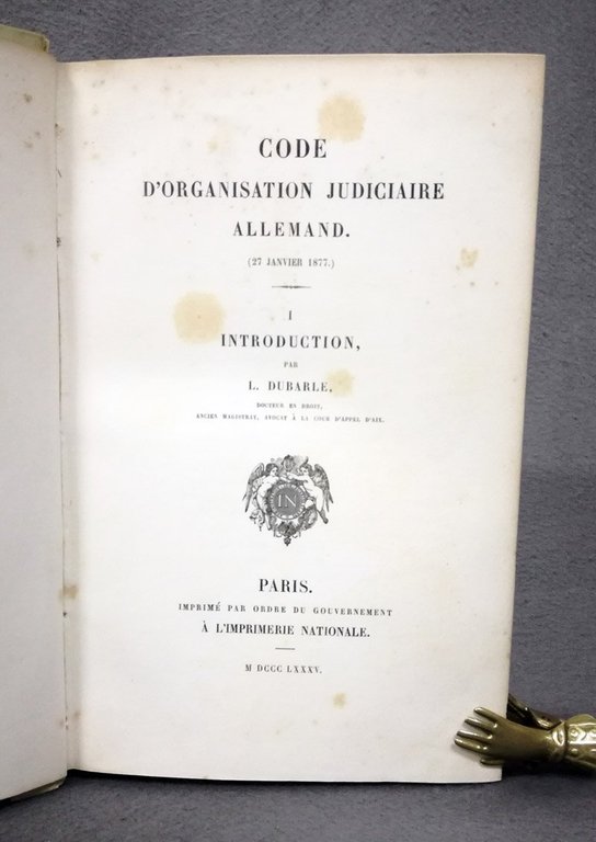 Code d'organisation judiciaire allemand (27 Janvier 1877)