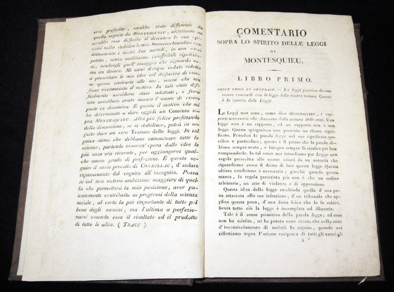 Comentario sopra lo spirito delle leggi di Montesquieu. [.]. Prima …