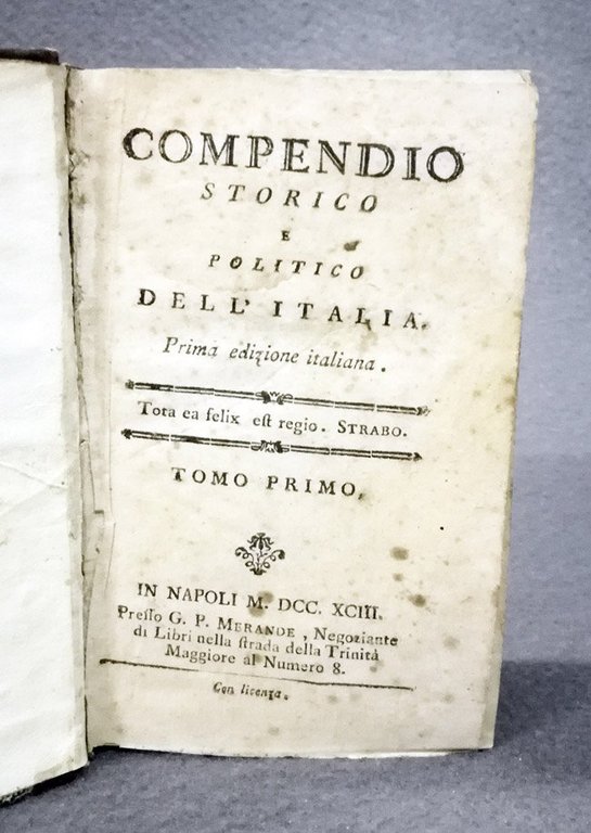 Compendio storico e politico dell'Italia