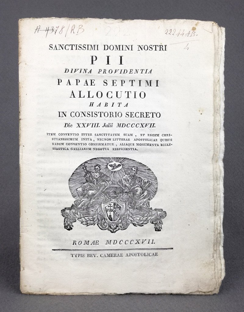 Convenzione tra Pio VII e Luigi XVIII sulla tutela della …