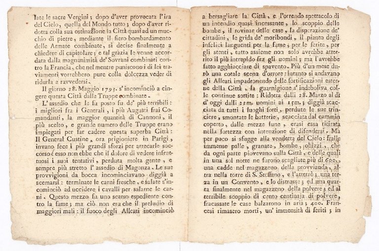 Dettagliato ragguaglio della resa di Magonza, fortezza, citta', e residenza …