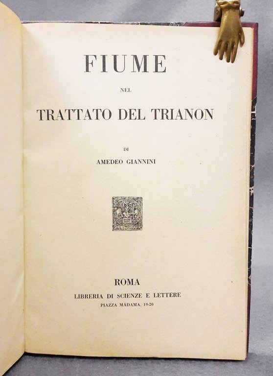 Fiume nel trattato del Trianon