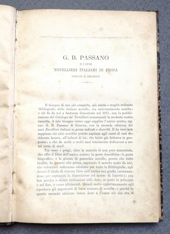 G. B. Passano e i suoi novellieri italiani in prosa …