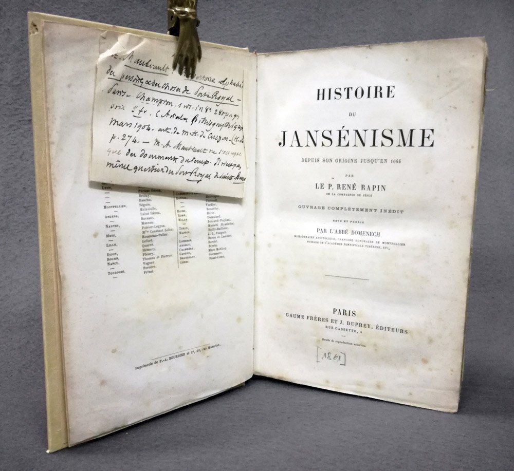 Histoire du Jansenisme depuis son origine jusqu'en 1644