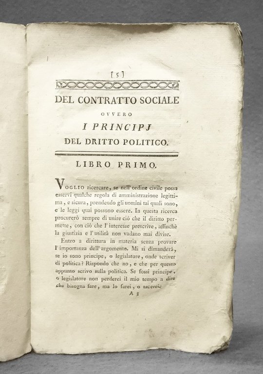 Il contratto sociale ovvero I principj del diritto politico