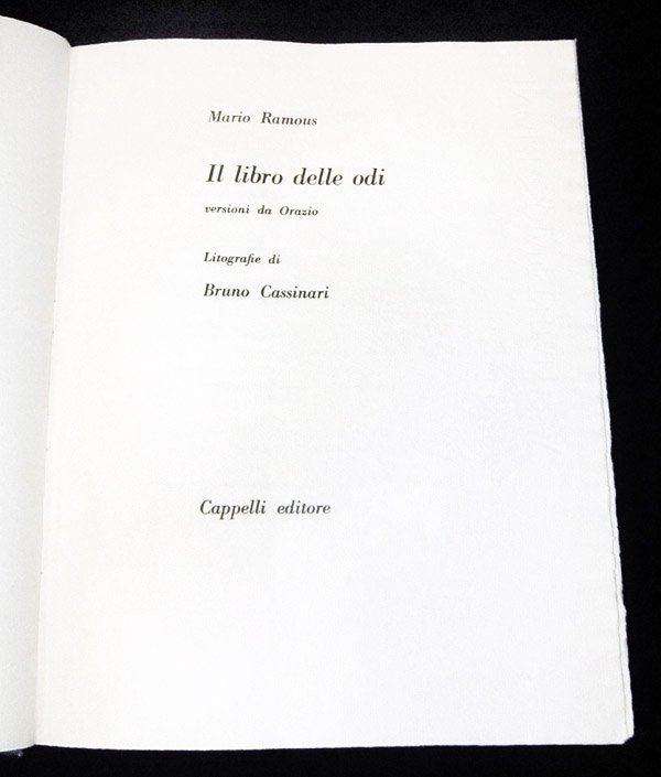 Il libro delle odi. Versioni da Orazio.